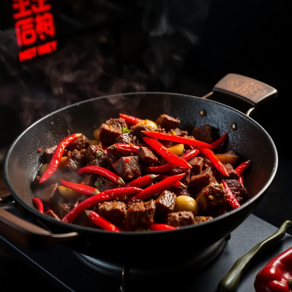 Szechuan-biff wok